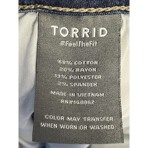 Torrid Crop Jegging Womens 24 Super Soft Denim Stretch High Rise Jeans Pants - Picture 12 of 14